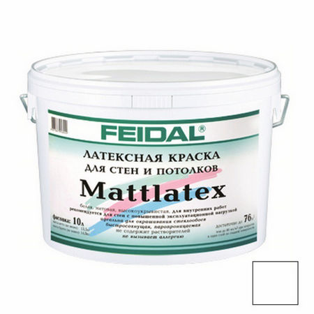 Краска интерьерная Feidal Mattlatex Морозостойкая белая 2,5 л